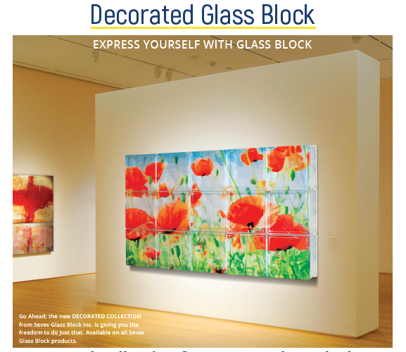 Decorated Collection from Seves Glass Block Inc.