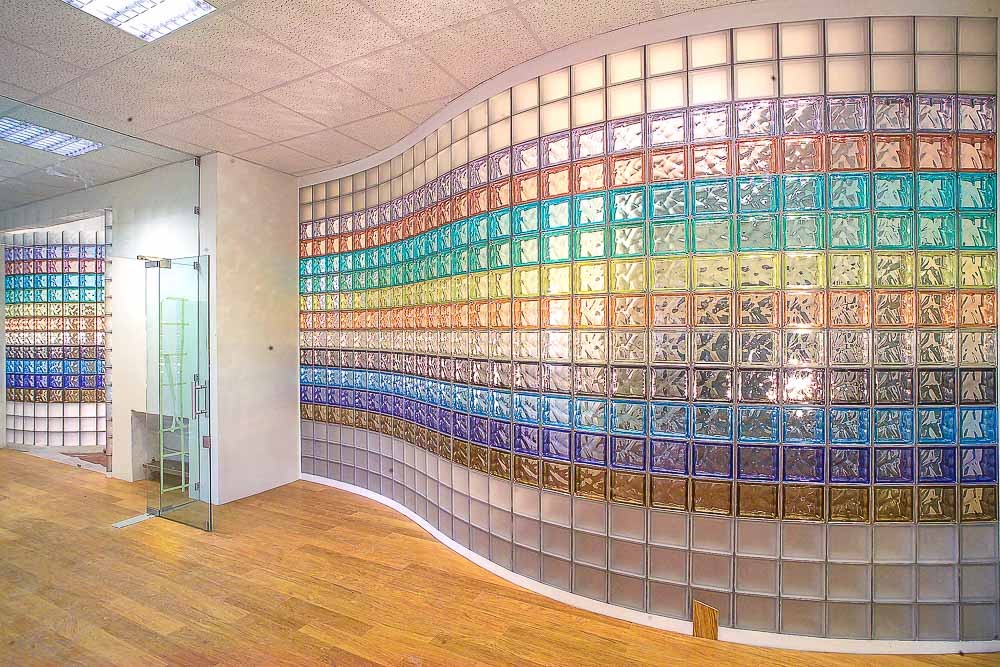 Color Glass Block Wall