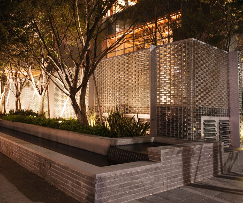 Solid Glass Brick Wall Exterior