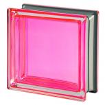 Mendini Corallo Glass Block Pink 19x19x8 