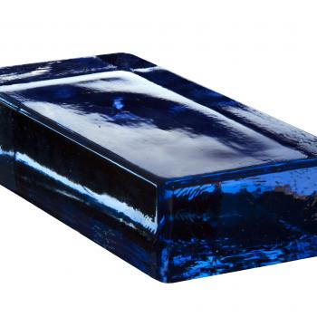 Blue vetropieno glass block