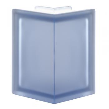 Pegasus Blue Smooth Corner glass block, 90 EC 2S