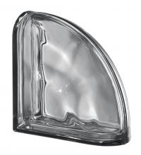 silver edging of the Pegasus Metalized Nordica Wave Curvo Double End glass block
