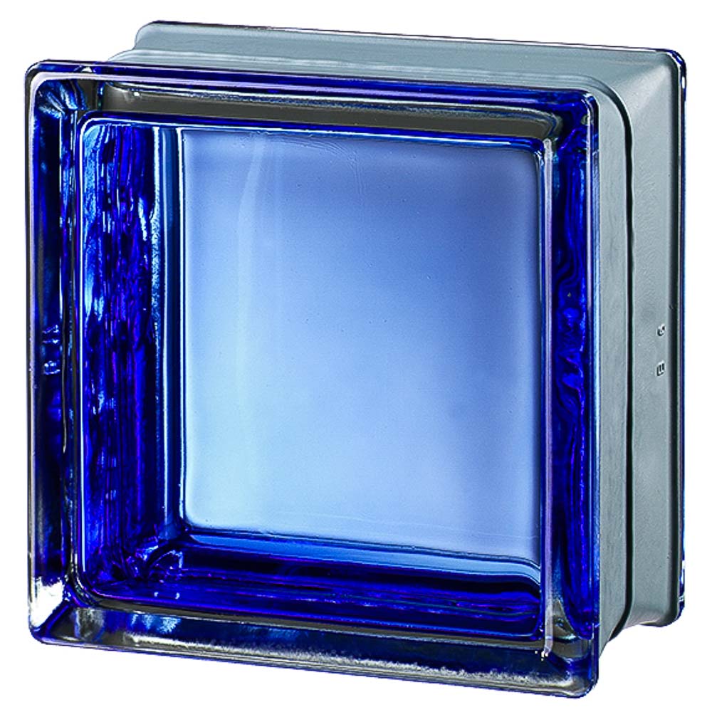 Futuristic Blue Seves Glass Block Futuristic Blue Seves Glass Block